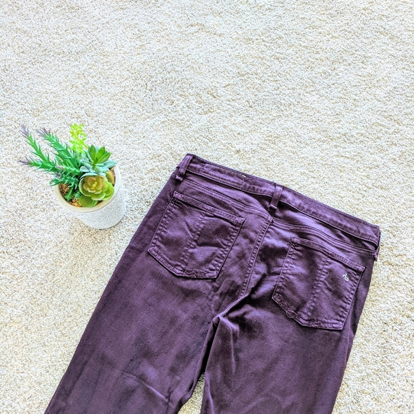 Deep Purple plum rag & bone skinny jeans - Picture 6 of 13
